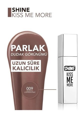 Flormar Kiss Me More 9 Coffe & Talk Kalıcı Parlak Likit Fırçalı Ruj