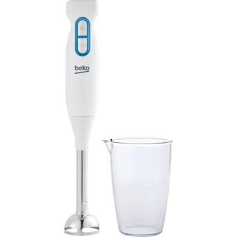 Beko BKK 2153 900 ml Plastik Hazneli Turbolu Çift Bıçaklı Tekli El Blender Beyaz