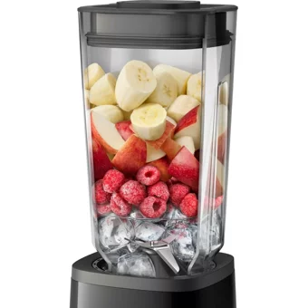 Philips Daily Collection 600 ml Plastik Hazneli Buz Kırıcılı 4 Bıçaklı Kişisel Tekli Mini Smoothie Blender Siyah
