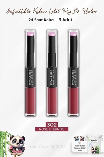 L’Oréal Paris 24H 302 Rose Kalıcı Likit Fırçalı Ruj