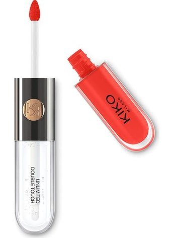 Kiko Milano Unlimited Double Touch 114 Turuncu Parlak Likit Fırçalı Ruj