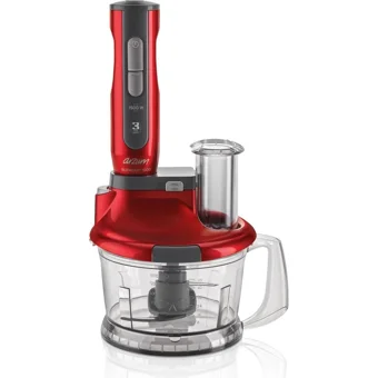 Arzum AR1041 1500 ml Plastik Hazneli Turbolu Çift Bıçaklı 3'lü Blender Seti Kırmızı