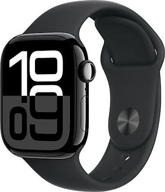Apple Watch Series 10 GPS + Cellular WatchOS Su Geçirmez 42 mm Simsiyah Alüminyum Kasa ve Siyah Kauçuk Kordon Dikdörtgen Unisex Akıllı Saat