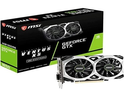 MSI D6 Ventus XS GTX 1650 OC 4 GB GDDR6 PCI-Express 3.0 DX 12 2 Fanlı 128 Bit Masaüstü NVIDIA Ekran Kartı