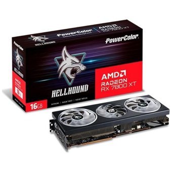 Powercolor Hellhound RX 7800 XT 16 GB GDDR6 PCI-Express 4.0 DirectX 12 Ultimate 3 Fanlı 256 Bit Masaüstü AMD Ekran Kartı