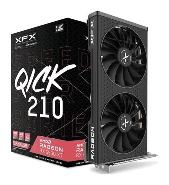XFX Speedster QICK 210 Black RX 6500 XT 4 GB GDDR6 PCI-Express 4.0 DirectX 12 Ultimate Crossfire 2 Fanlı 64 Bit Masaüstü AMD Ekran Kartı