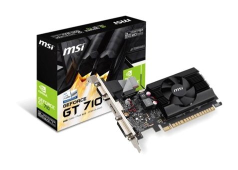 MSI GT 710 LP 2 GB DDR3 PCI-Express 2.0 DX 12 1 Fanlı 64 Bit Masaüstü NVIDIA Ekran Kartı