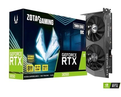 Zotac Twin Edge RTX 3050 8 GB GDDR6 PCI-Express 4.0 DirectX 12 Ultimate 2 Fanlı 128 Bit Masaüstü NVIDIA Ekran Kartı