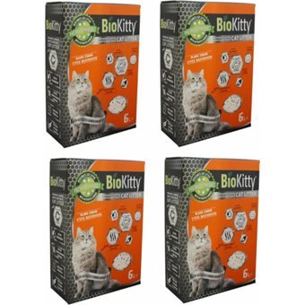 Bio Kitty Topaklanan İnce Taneli Bentonit Kedi Kumu 4x6 lt