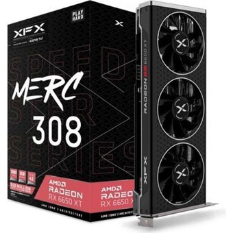 XFX Speedster Merc 308 RX 6650 XT 8 GB GDDR6 PCI-Express 4.0 DirectX 12 Ultimate 3 Fanlı 128 Bit Masaüstü AMD Ekran Kartı