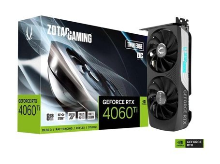 Zotac Twin Edge RTX 4060 Tİ OC 8 GB GDDR6 PCI-Express 4.0 DirectX 12 Ultimate 2 Fanlı 128 Bit Masaüstü NVIDIA Ekran Kartı