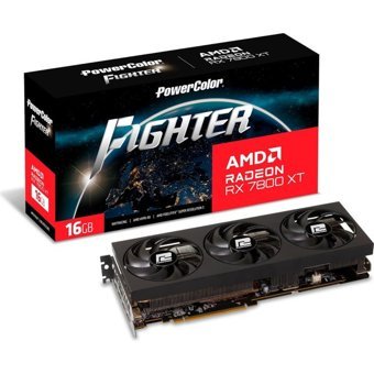 Powercolor Fighter RX 7800 XT 16 GB GDDR6 PCI-Express 4.0 DirectX 12 Ultimate 3 Fanlı 256 Bit Masaüstü AMD Ekran Kartı