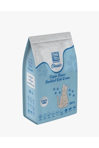 Fresh Paty Topaklanan İnce Taneli Aktif Karbonlu Bentonit Kedi Kumu 10 lt