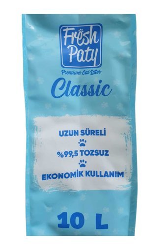 Fresh Paty Topaklanan İnce Taneli Aktif Karbonlu Bentonit Kedi Kumu 10 lt