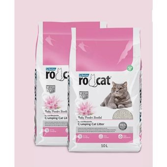 Bentaş Bebek Pudrası Kokulu Topaklanan İnce Taneli Bentonit Kedi Kumu 10 lt