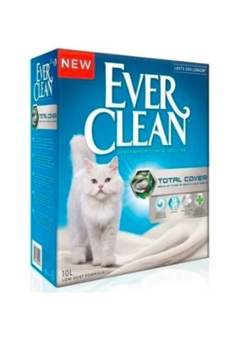 Ever Clean Total Cover Topaklanan İnce Taneli Aktif Karbonlu Bentonit Kedi Kumu 2x10 lt