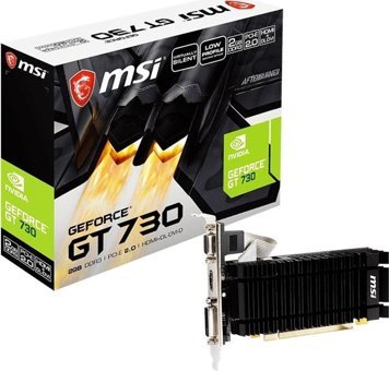 MSI GT 730 2 GB DDR3 PCI-Express 2.0 DirectX 11 Fansız Fansız Soğutma 128 Bit Masaüstü NVIDIA Ekran Kartı