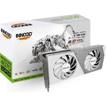Inno3D Twin X2 RTX 4070 Super OC WHITE 12 GB GDDR6X PCI-Express 4.0 DirectX 12 Ultimate 2 Fanlı 192 Bit Gaming NVIDIA Ekran Kartı