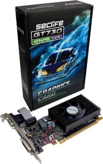 Seclife GT 730 4 GB DDR3 PCI-Express 2.0 DirectX 11 1 Fanlı 128 Bit Masaüstü NVIDIA Ekran Kartı