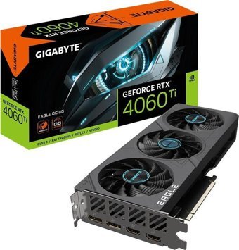 Gigabyte Eagle RTX 4060 OC 8 GB GDDR6 PCI-Express 4.0 DirectX 12 Ultimate 3 Fanlı 128 Bit Masaüstü NVIDIA Ekran Kartı