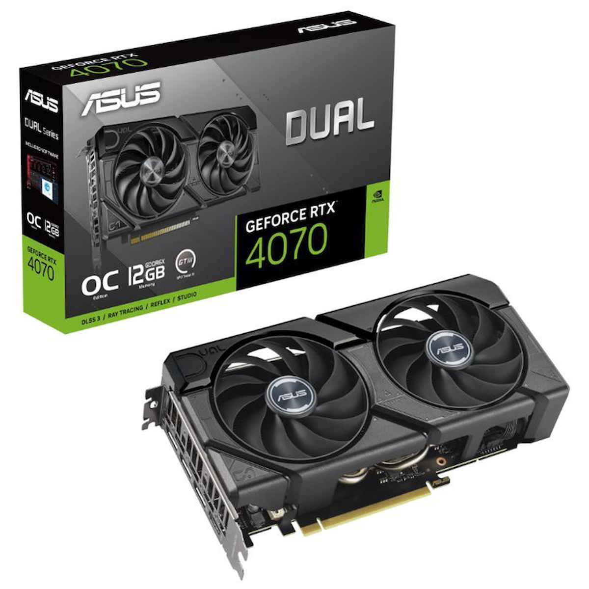 Asus Dual EVO RTX 4070 OC 12 GB GDDR6X PCI-Express 4.0 DirectX 12 Ultimate 2 Fanlı 192 Bit Gaming NVIDIA Ekran Kartı