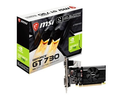 MSI GT 730 2 GB DDR3 PCI-Express 2.0 DirectX 11 1 Fanlı 128 Bit Masaüstü NVIDIA Ekran Kartı