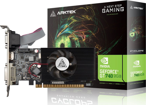 Arktek CYCLOPS GT 740 2 GB DDR3 PCI-Express 3.0 DX 12 1 Fanlı 128 Bit Masaüstü NVIDIA Ekran Kartı