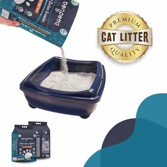 Benpetto Active Carbon Granules Topaklanan İnce Taneli Aktif Karbonlu Bentonit Kedi Kumu 10 lt