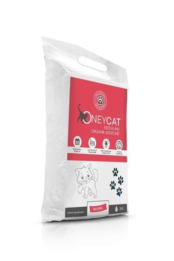 Oney Cat Organik Naturel Kokusuz Topaklanan İnce Taneli Bentonit Kedi Kumu 20 lt