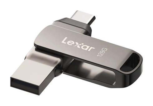 Lexar D35c Çift Taraflı USB 3.0 Type C 64 GB Flash Bellek Gümüş-Siyah