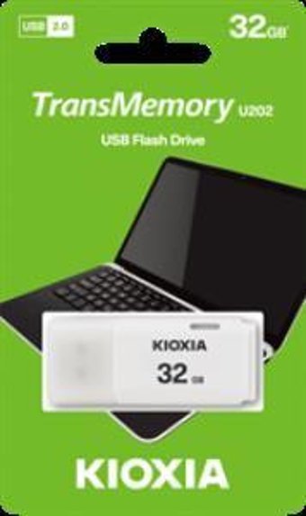 Kioxia Trans Memory USB 2.0 Type A 32 GB Flash Bellek Beyaz