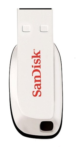 Sandisk Cruzer Blade USB 2.0 Type A 16 GB Flash Bellek Beyaz
