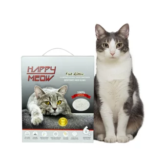 Happy Meow Marsilya Sabunu Kokulu Topaklanan İnce Taneli Bentonit Kedi Kumu 6 lt