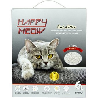 Happy Meow Marsilya Sabunu Kokulu Topaklanan İnce Taneli Bentonit Kedi Kumu 6 lt