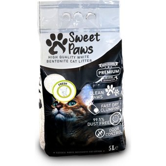 Sweet Paws Fresh Kokulu Topaklanan İnce Taneli Bentonit Kedi Kumu 5 lt