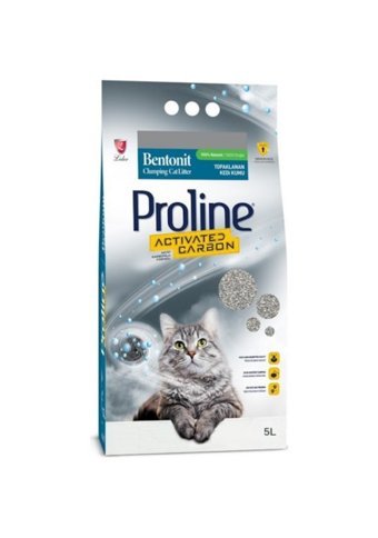 Proline Topaklanan İnce Taneli Aktif Karbonlu Bentonit Kedi Kumu 5 lt