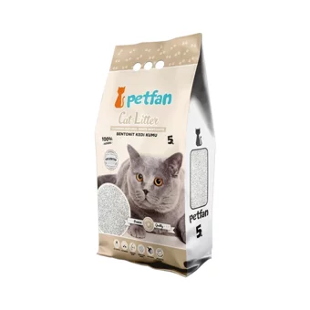Petfan Kokusuz Topaklanan İnce Taneli Bentonit Kedi Kumu 5 lt