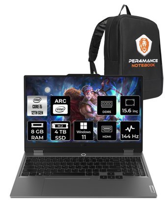 Lenovo LOQ 15IAX9I 83FQ000UTR Harici Intel UHD Graphics Intel Core i5 12450HX 8 GB Ram 4 TB SSD 15.6 inç Full HD Windows 11 Home Laptop + PER4 Çanta