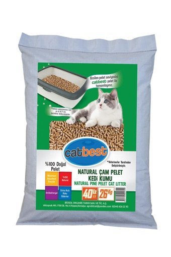 Catbest Kalın Taneli Çam Pellet Kedi Kumu 40 lt