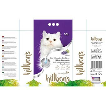 Hillbons Lavanta Kokulu Topaklanan İnce Taneli Bentonit Kedi Kumu 10 lt