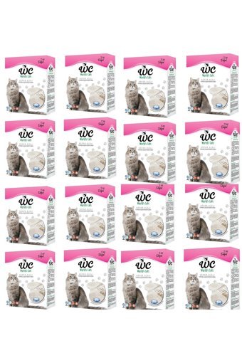 Worlds Cats Bebek Pudrası Kokulu Topaklanan İnce Taneli Aktif Karbonlu Bentonit Kedi Kumu 16x6 lt