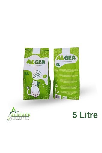 Algea Virgin Kraft Organik Topaklanan Kalın Taneli Bentonit Kedi Kumu 5 lt