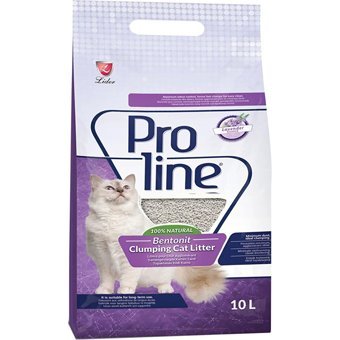 Proline Lavanta Kokulu + Vanilya Kokulu Topaklanan İnce Taneli Bentonit Kedi Kumu 2x10 lt