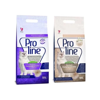 Proline Lavanta Kokulu + Vanilya Kokulu Topaklanan İnce Taneli Bentonit Kedi Kumu 2x10 lt