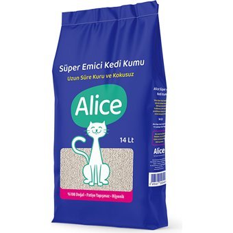 Alice Topaklanan Kalın Taneli Bentonit Kedi Kumu 2x14 lt
