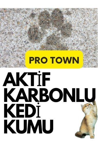 Pro Town Kokusuz Topaklanan İnce Taneli Bentonit Kedi Kumu 20 lt