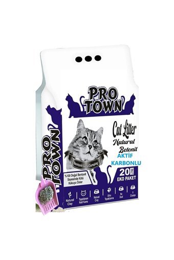 Pro Town Kokusuz Topaklanan İnce Taneli Bentonit Kedi Kumu 20 lt