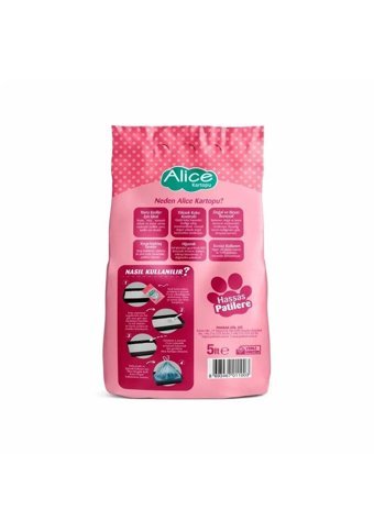 Alice Pudra Kokulu Topaklanan İnce Taneli Bentonit Kedi Kumu 4x5 lt