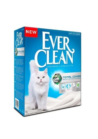 Ever Clean Total Cover Topaklanan İnce Taneli Aktif Karbonlu Bentonit Kedi Kumu 2x6 lt