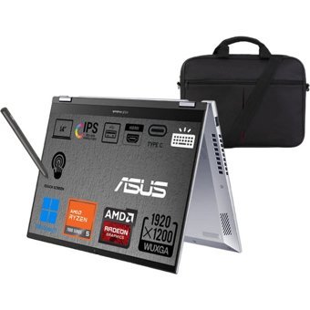 Asus Vivobook S 14 TN3402YA-LZ318W Harici AMD Radeon 610M AMD Ryzen 5 7430U 16 GB Ram 1 TB SSD 14 inç WUXGA Windows 11 Home Dokunmatik 2'si 1 Arada Laptop + Webzone Çanta